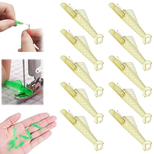 10 Pcs Fish Mouth Sewing Machine Needle Threader
