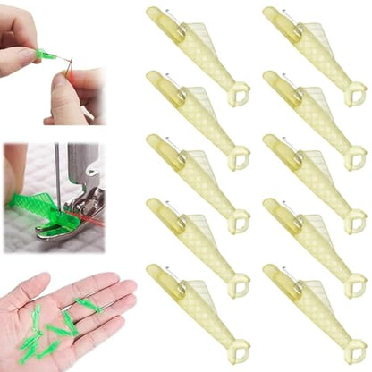 10 Pcs Fish Mouth Sewing Machine Needle Threader