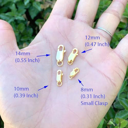 5pcs Adabele Real Gold Plated Sterling Silver 10mm Small Lobster Clasps (5 Count)