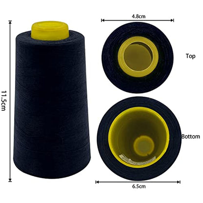 4 Cones of 3000 Yards Each Spool Thread for All Purpose (36000 Foot)