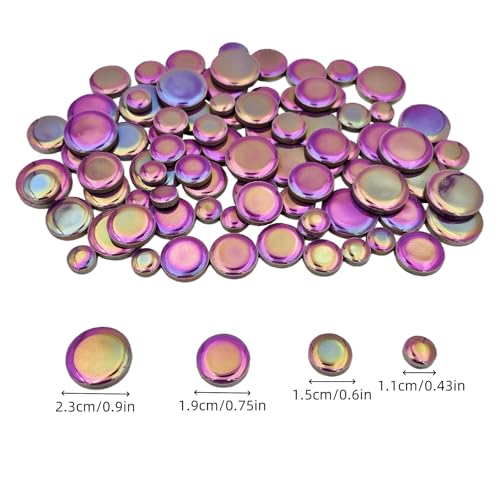200g Iridescent Round Mosaic Tiles for Crafts Bulk