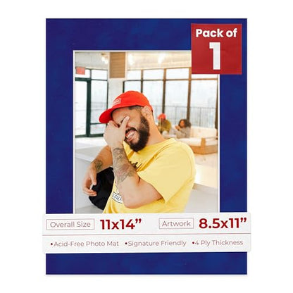 11x14 Mat Bevel Cut for 8.5x11 Photos