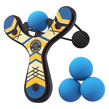 Mischief Maker® Wooden Slingshot for Kids with Soft Foam Balls (4 Count)