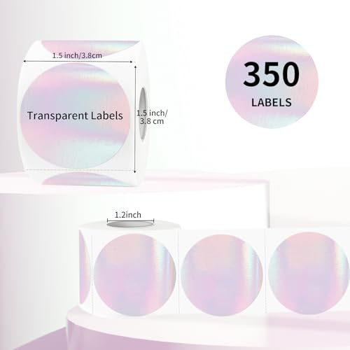 Transparent Thermal Labels Stickers 1.5 Inch