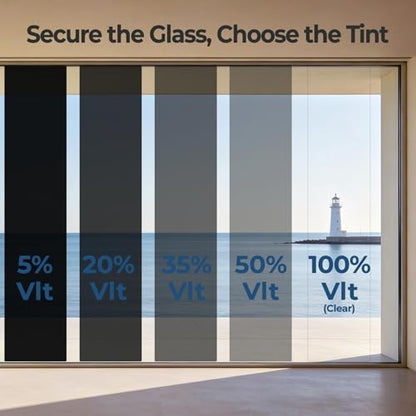 Window Security Film 5% VLT 99% UV Tinted Film