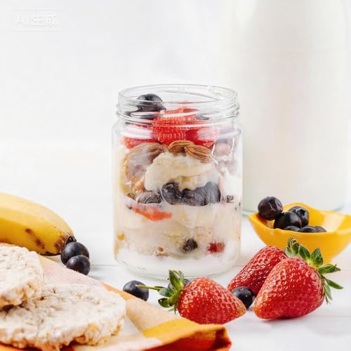 36 Pack 8 OZ Plastic Jars Clear Cosmetic Container with Lids (36 Count)