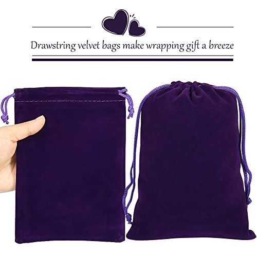 20pcs Velvet Bags 5x7 in for Jewelry Gift Packaging (20 Count)