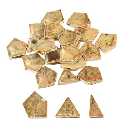 100g Ceramic Mosaic Tiles for Crafts Polygon Brown for Mosaic