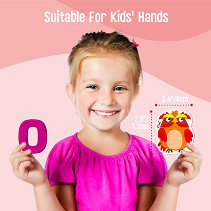 Large Magnetic Letters and Animals (52 Count)