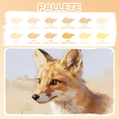 12 Skin Tone Dual Tip Acrylic Paint Markers (12 Count)