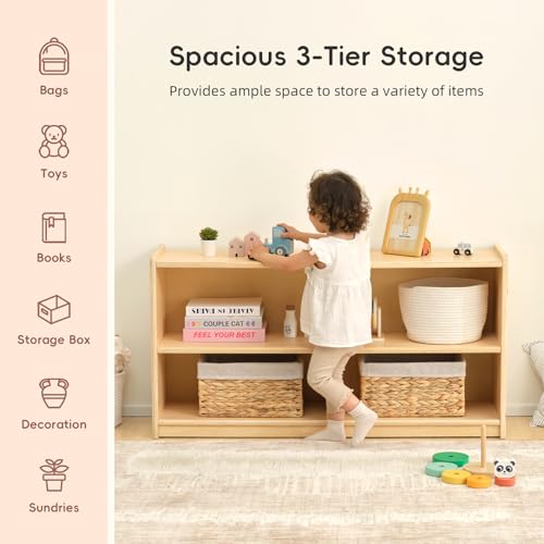 2 Shelf Montessori Shelf Toy Organizers and Storage for Kids