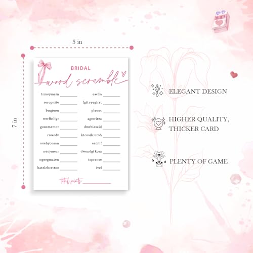 Bridal Shower Games Cards (25 Count)