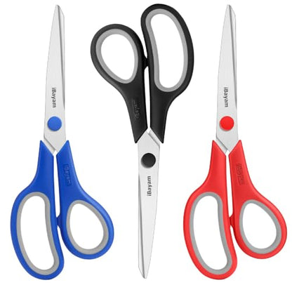 8.5" Household Scissors All Purpose 3 Pack (3 Count)