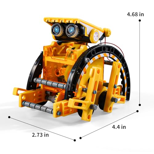 12-in-1 STEM Solar Robot Kit Toys Gifts for 8 9 10 11 12 13 Year Old Kids Boys Girls, Robot Building Education Science STEM Project Toys Kit Gifts for Kids Boys, Solar Powered by The Sun (190 Count)