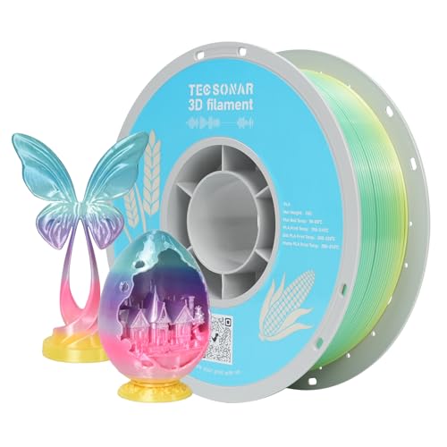 Silk Rainbow PLA 3D Printer Filament (35.274 Ounce)