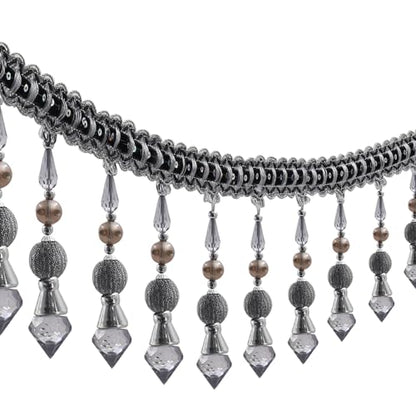 3yards Beading Fringe Trimming Long Beads Tassel Curtain Trim Ribbon Trim for Cover Edge Decorative