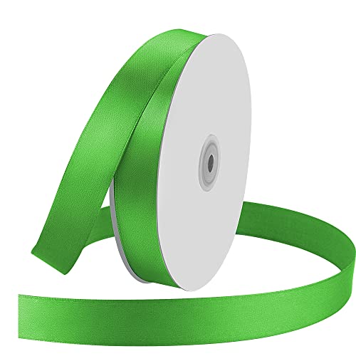 1" x 100 Yards Apple Green Satin Ribbon Crafts Gift Wrapping