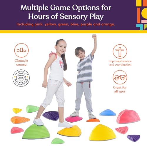 Stepping Stones for Kids Indoor and Outdoor Balance Blocks Promote Coordination
