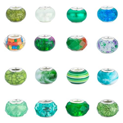 Green Mix Large Hole Beads (100 Count)