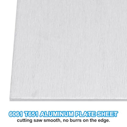 6061 T651 Aluminum Sheet Metal 6 x 6 x 1 (2 Count)