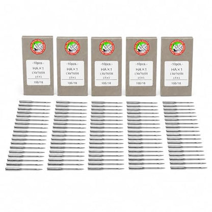50 PCS Sewing Machine Needles for Brother (50 Count)