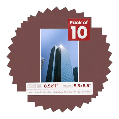 5.5x8.5 Mat for 8.5x11 Frame (10 Count)