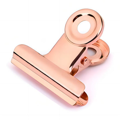 Bulldog Paper Clips Rose Gold (20 Count)