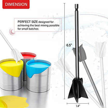 4 Pcs Resin Mixer Paddles for Resin Drill