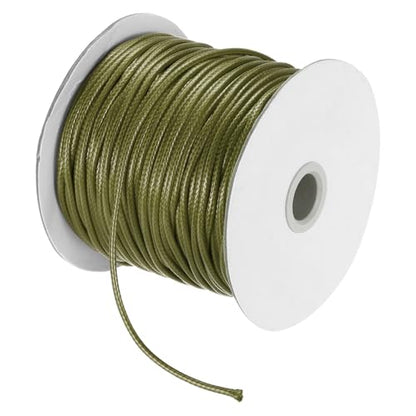 Waxed Cord 2.5mm Waxed Polyester Cord 87 Yard Wax String for Bracelet Making