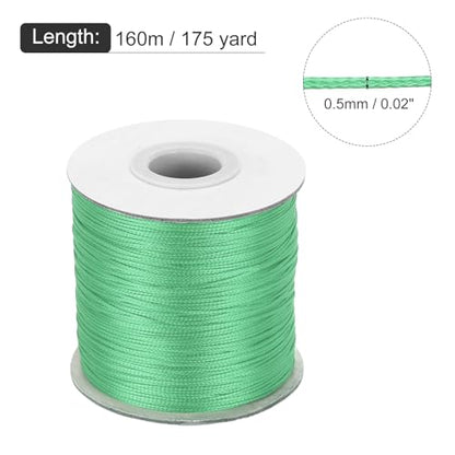 Waxed Cord 0.5mm Waxed Polyester Cord 175 Yard Wax String for Bracelet Making