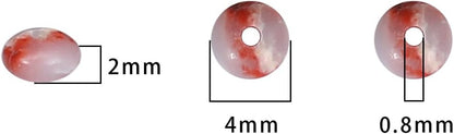Natural Shoushan Disk Stone Beads 4x2mm 160pcs Rondelle Loose Semi Gemstone Beads for Jewelry Making Design