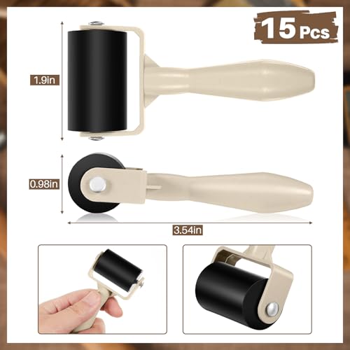 15 Pack Rubber Brayer Rollers