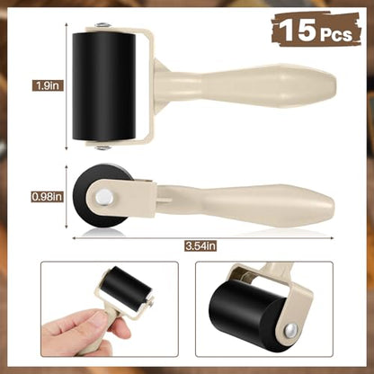 15 Pack Rubber Brayer Rollers