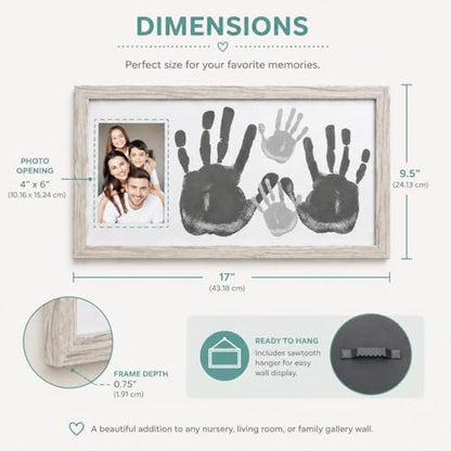 DIY Family Handprint and Photo Keepsake Frame