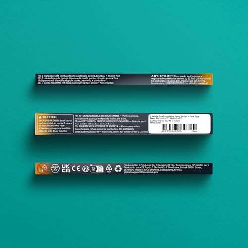 2 White Dual Tip Fabric Markers Decorating Kit Permanent for Cloth (2 Count)