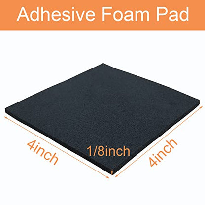 8Pcs Black Adhesive Foam Pads Closed Cell Foam Sheets 1 (8 Count)