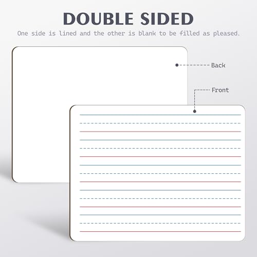 2pack 9x12 inches Dry Erase Board Lapboard Reusable Lined Erasable Ruled Writing Note Pad Lapboard (2 Count)