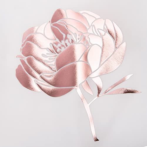 Rose Gold Metallic Foil Heat Transfer Vinyl 12" x5ft Rose Gold HTV Vinyl Roll Chrome Iron on Vinyl Easy to Cut & Weed DIY Heat Press Design for T