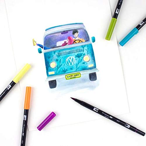 Dual Brush Pen Art Markers (10 Count)