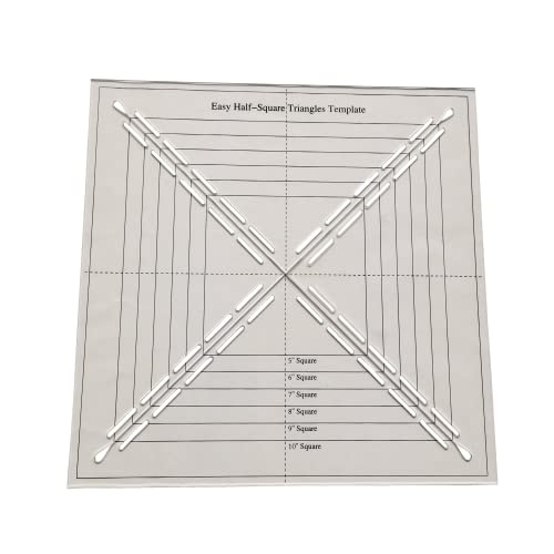 Easy Half Square Triangles Template Ruler for Sewing Quilting