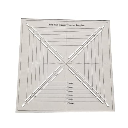 Easy Half Square Triangles Template Ruler for Sewing Quilting