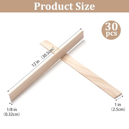 Wooden Dowels for Crafts (30 Count)