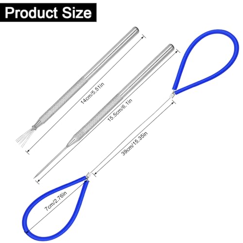 2 Pcs Clay Cutter Wires + 1 Clay Ceramic Needle + 1 Feather Wire Texture Detail Tools