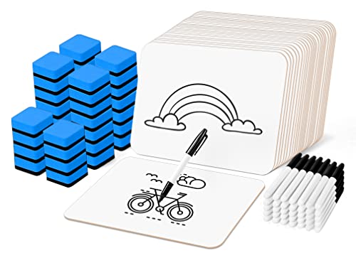 36 Pack Dry Erase Boards with 36 Erasers and 36 Markers (36 Count)