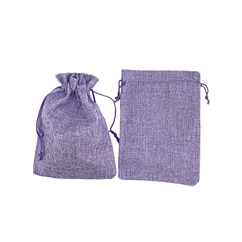 Pack of 25 Burlap Gift Bags with Drawstring Linen Jewelry Pouches Wedding Hessian Jute Bags for Birthday and Treat Pouches Party Wedding Favors Gift