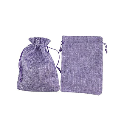 Pack of 25 Burlap Gift Bags with Drawstring Linen Jewelry Pouches Wedding Hessian Jute Bags for Birthday and Treat Pouches Party Wedding Favors Gift