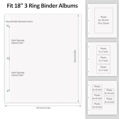 Photo Album Refill Pages for 3 Ring