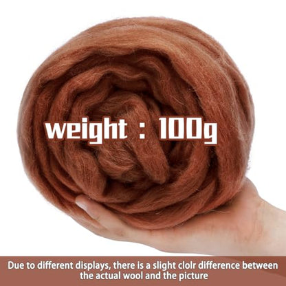 3.53oz Needle Felting Wool Roving Wool for Felting Wool Felting Supplies