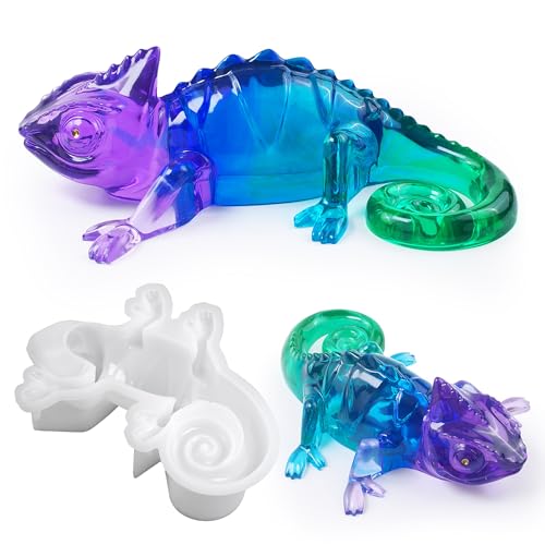 Lizard Animal Cylinder Candle & Resin Mold