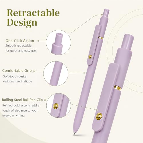 Gel Pens 7pcs 0.5mm Quick Dry Black Ink Fine Point Pens (7 Count)